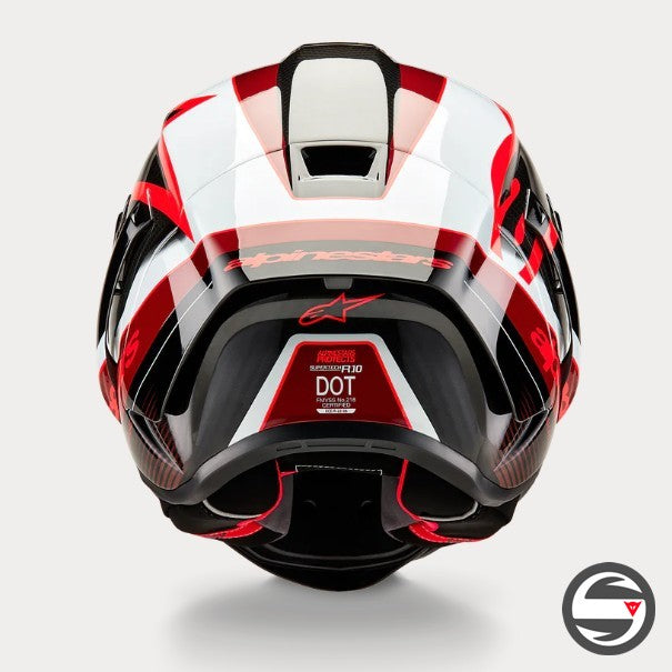 SUPERTECH R10 1352 SOLID BLACK RED CARBON B R WG ECE DOT FIM