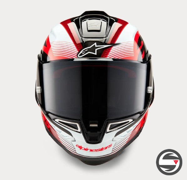SUPERTECH R10 1352 SOLID BLACK RED CARBON B R WG ECE DOT FIM