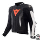 SUPER SPEED 5 LEATHER JACKET PERF. N32 BLACK WHITE RED FLUO