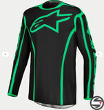 3761227 FLUID APEX V2 JERSEY BLK GREEN FLUO