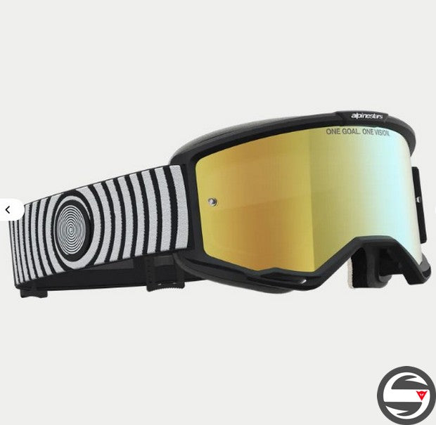 5101827 VISIONE 5 HONE GOGGLE 1762 BLACK WHITE MIRROR GOLD