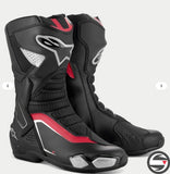 2223025 SMX-6 V3 BOOTS 199 BLACK SILVER RED