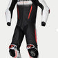 3150125 GP-R7 1PC LTH SUIT 233 WHITE BLACK RED FLUO