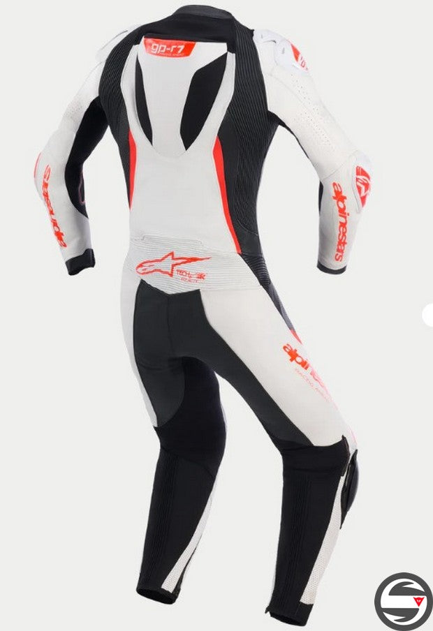 3180126 STELLA GP-R7 1PC LT SUIT 233 WHITE BLACK RED FLUO