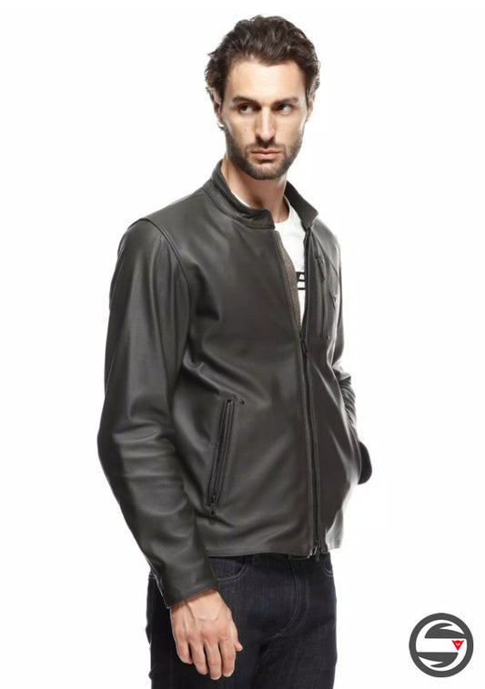 FULCRO QDF LEATHER JACKET 005 DARK-BROWN