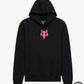 40857-285 FX W FOX HEAD FLEECE PO - BLACK/PINK