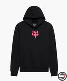 40857-285 FX W FOX HEAD FLEECE PO - BLACK/PINK