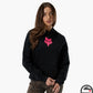 40857-285 FX W FOX HEAD FLEECE PO - BLACK/PINK