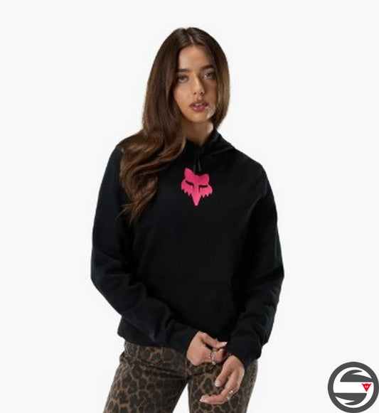 40857-285 FX W FOX HEAD FLEECE PO - BLACK/PINK