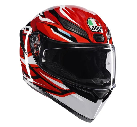 K1 S 035 LION BLACK RED WHITE AGV