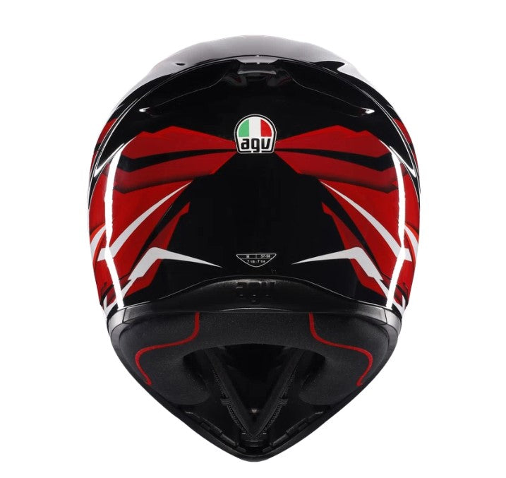 K1 S 035 LION BLACK RED WHITE AGV