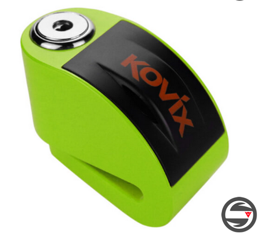KT6-CB BLOCCA DISCO 6MM ALARMED FLUO GREEN 120DB KOVIX