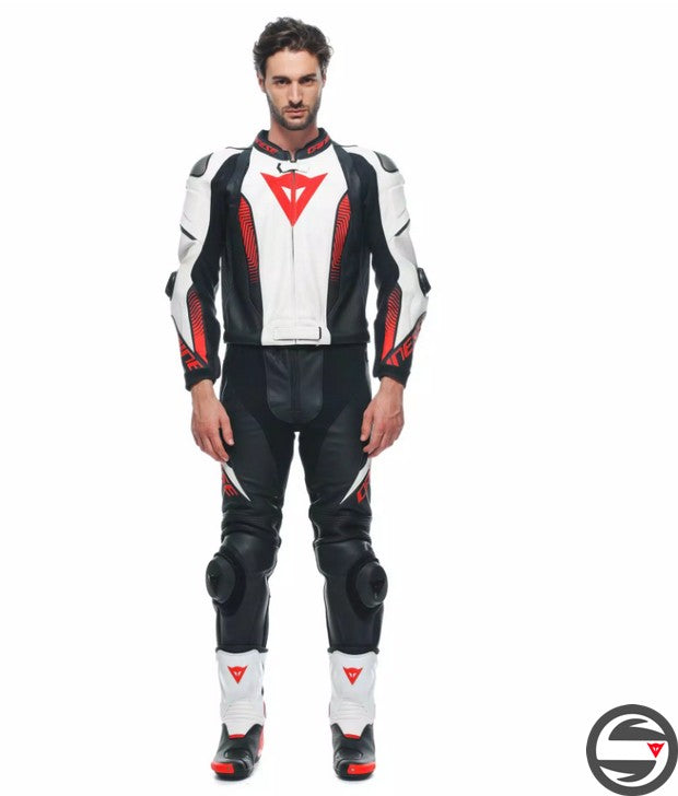 LAGUNA SECA 5 2PCS LEATHER USUIT A66 BLK WHT LAVA RED