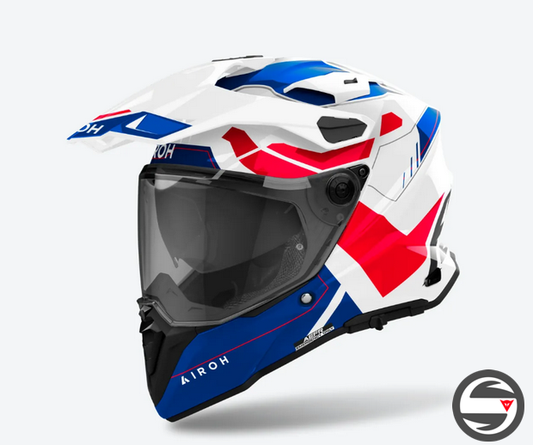COMMANDER 2 REVEAL BLUE RED GLOSS AIROH