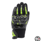 MIG 3 UNISEX LEATHER GLOVES P18 BLACK ANTHRACITE YELLOW FLUO