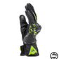 MIG 3 UNISEX LEATHER GLOVES P18 BLACK ANTHRACITE YELLOW FLUO