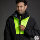 X-RAIN JACKET BLK H-V YELLOW 3XL-5XL