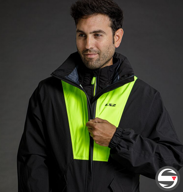 X-RAIN JACKET BLK H-V YELLOW 3XL-5XL