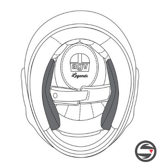 AGV CHEECK PADS X3000 (ML) 001 PREMIUM BLACK