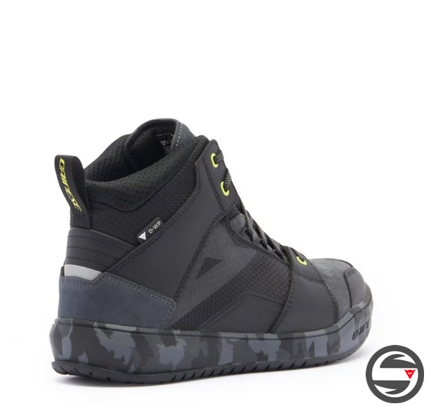 SUBURB D-WP SHOES 49J BLACK CAMO ACID YELLOW