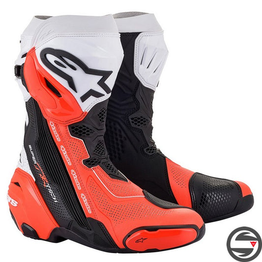 SUPERTECH R VENTED 124 BLACK WHITE RED FLUO