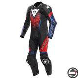 LAGUNA SECA 6 1PC PERF. LEATHER SUIT P39 BLACK BLUE RED