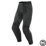 PONY 3 PERF. LEATHER PANTS 076 BLACK MATT