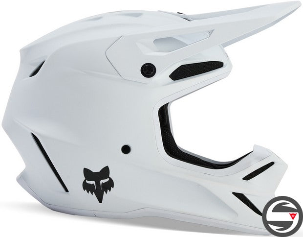 31365-067 FOX V3 SOLID HELMET MATTE WHITE