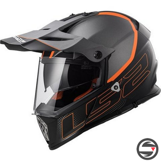 MX436 PIONEER ELEMENT MATT BLACK TITANIUM ORANGE