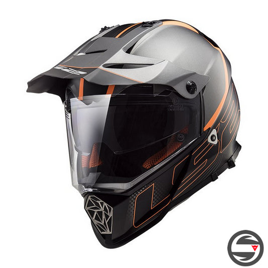 MX436 PIONEER ELEMENT MATT BLACK TITANIUM ORANGE