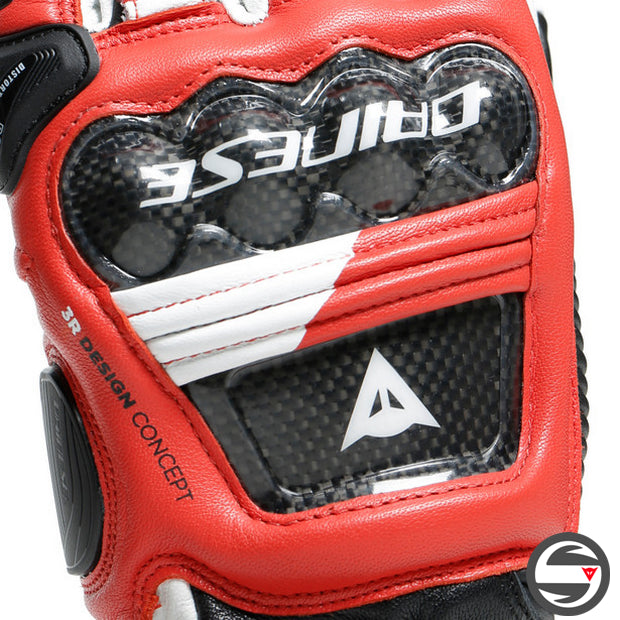 PELLE DRUID 3 GLOVES A66 BLACK WHITE LAVA-RED