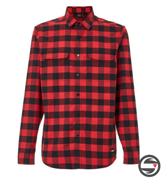 CAMICIA OAKLEY CHECKERED RIDGE LONG SLEEVE RED BLACK