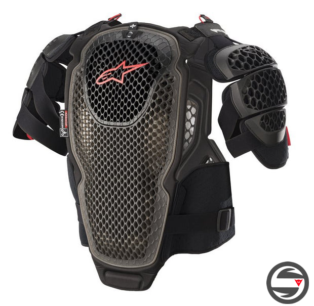 A-6 CHEST PROTECTOR 1036 BLACK RED