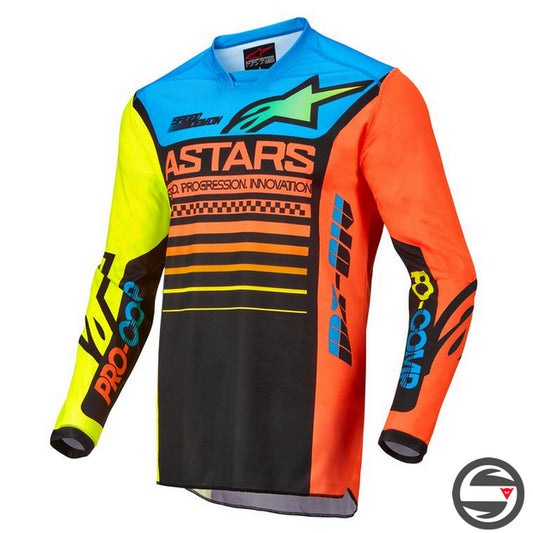 ALPINES. RACER COMPASS JERSEY 1534 BLACK YELLOW CORAL (3762122)