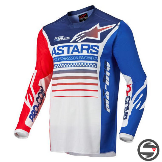 ALPINES. RACER COMPASS JERSEY 2537 WHITE RED BLUE (3762122)