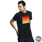 STRIPES T-SHIRT 606 BLACK RED