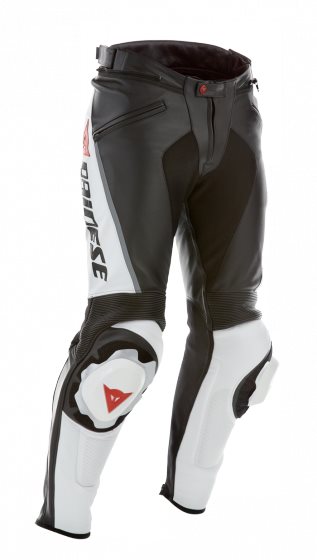 DELTA PRO C2 LEATHER PANTS BLACK WHITE MAN