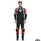 AVRO 4 LEATHER 2PCS SUIT 54G  BLACK-MATT FLUO RED WHITE