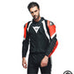 AVRO 4 LEATHER 2PCS SUIT 54G  BLACK-MATT FLUO RED WHITE