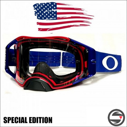 OAKL 7046-CR AIRBRAKE MX FLAG RED SPECIAL CLEAR LENS