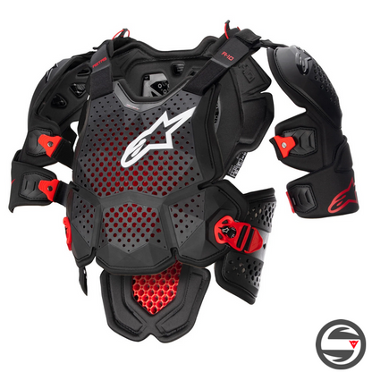 A-10 V2 FULL CHEST PROTECTOR 1431 ANTRACITE BLACK RED