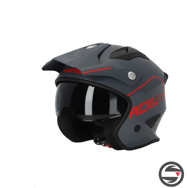 Casco Moto Dainese Caschi Bici CASCO JET ARIA ECE 801 GREY RED