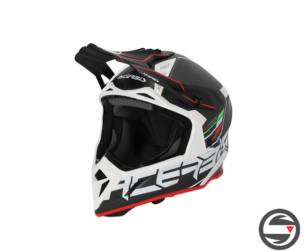 CASCO STEEL CARBON ECE 22.06 323 ITALY BLACK RED GREEN