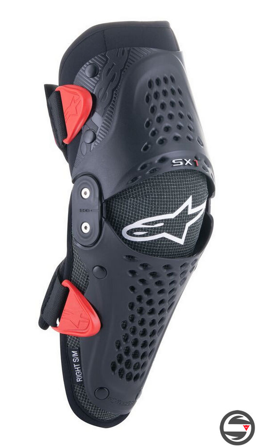 SX-1 YOUTH KNEE PROTECTOR 13 BLACK RED
