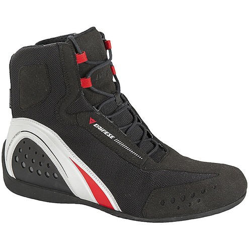 SCARPA MOTORSHOE JB AIR 858 SHOES BLACK WHITE RED