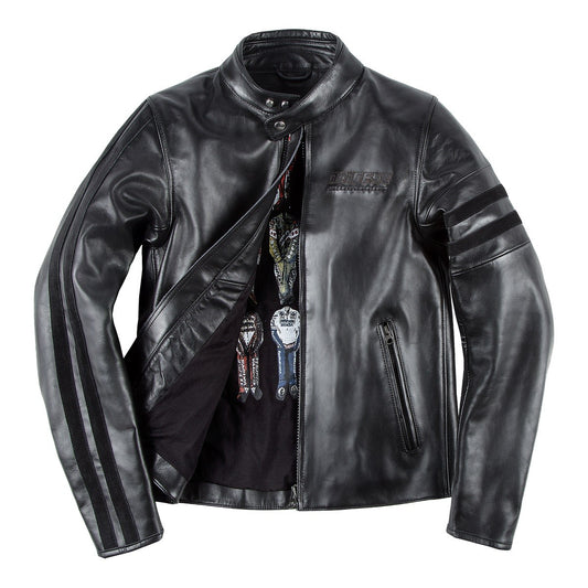 FRECCIA72 LEATHER JACKET 631 BLACK