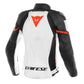 RACING 3 LADY LEATHER JACKET 777 WHITE BLACK RED