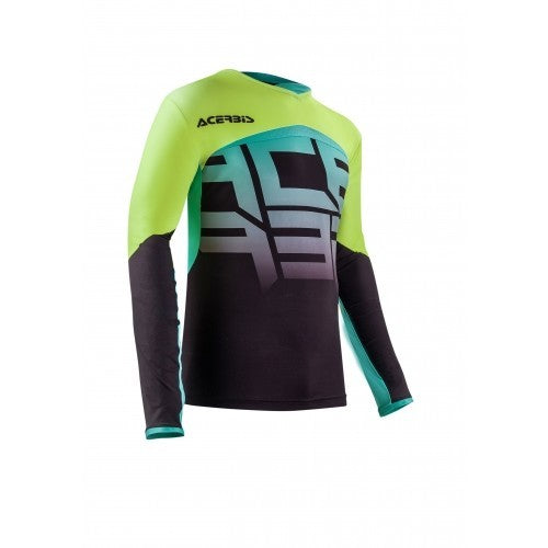 JERSEY MX KID OMEGA 318 NERO/GIALLO FLUO