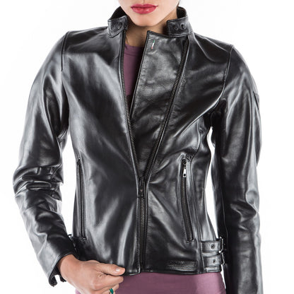 CHIODO72 LADY LEATHER JACKET BLACK