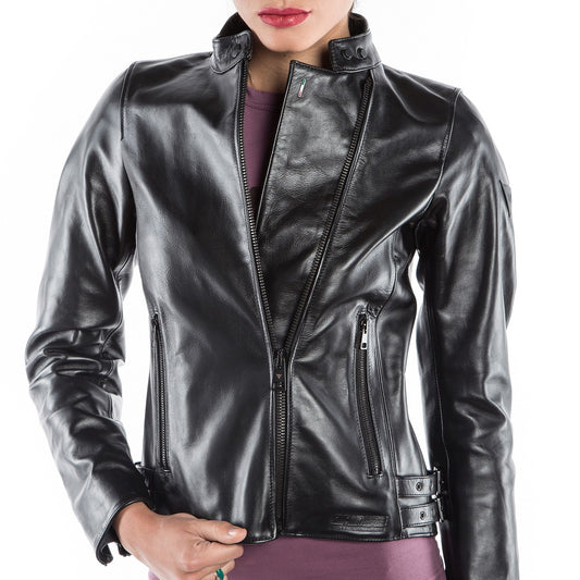 CHIODO72 LADY LEATHER JACKET BLACK